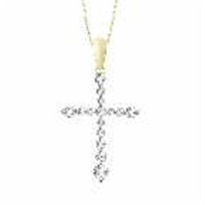 LADIES PENDANT 1/4 CT ROUND DIAMOND 10K YELLOW GOLD (CHAIN NOT INCLUDED)