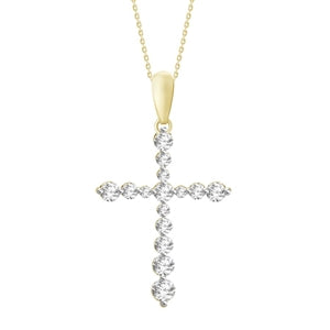 LADIES PENDANT 1/2 CT ROUND DIAMOND 10K YELLOW GOLD (CHAIN NOT INCLUDED)