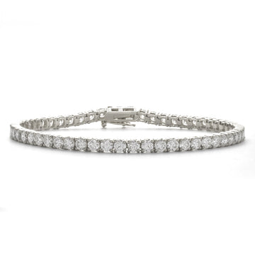 14KW 4.26CTW DIAMOND TENNIS BRACELET