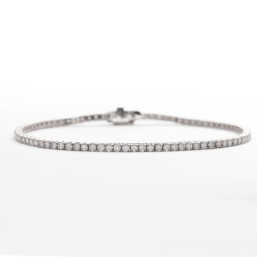 14KW 2.25CTW DIAMOND BUTTER CUP TENNIS BRACELET