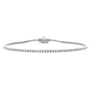 14KW 2.26CTW DIAMOND BUTTER CUP TENNIS BRACELET