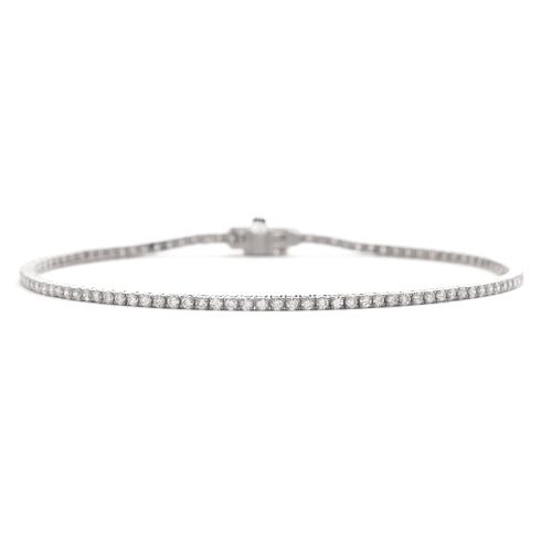 14KW 2.26CTW DIAMOND BUTTER CUP TENNIS BRACELET