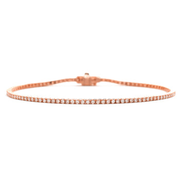 14KR 1.69CTW DIAMOND BUTTER CUP TENNIS BRACELET