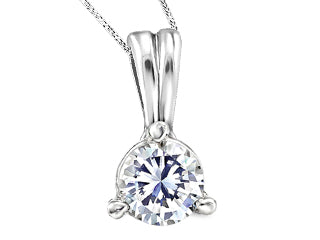 0.05 Ct Diamond 14K White Gold Pendant FIG1148P05