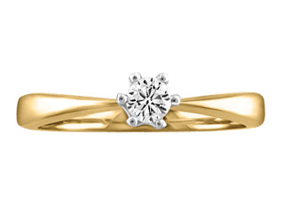 Single-Solitaire 0.04 Carat 10K Yellow Gold Promise Ring FIJ1975/04