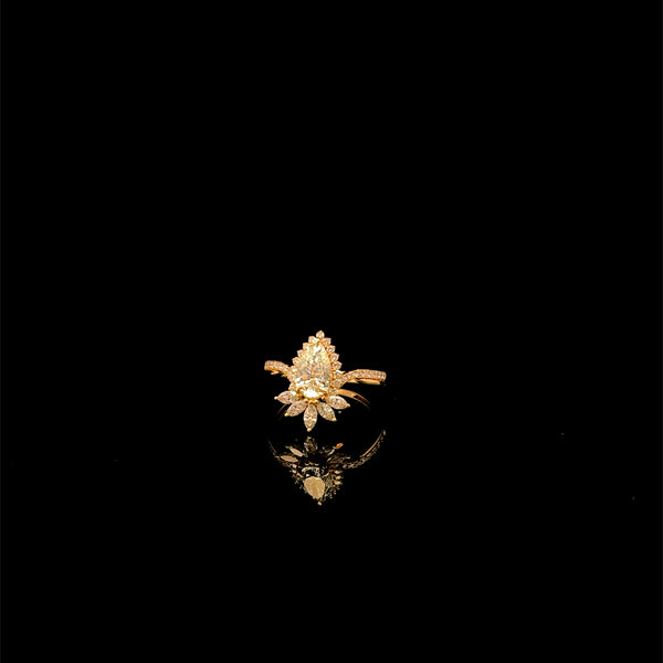 Princess Style 14K Diamond Ring