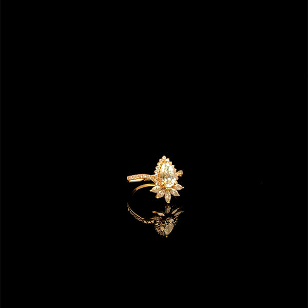 Princess Style 14K Diamond Ring