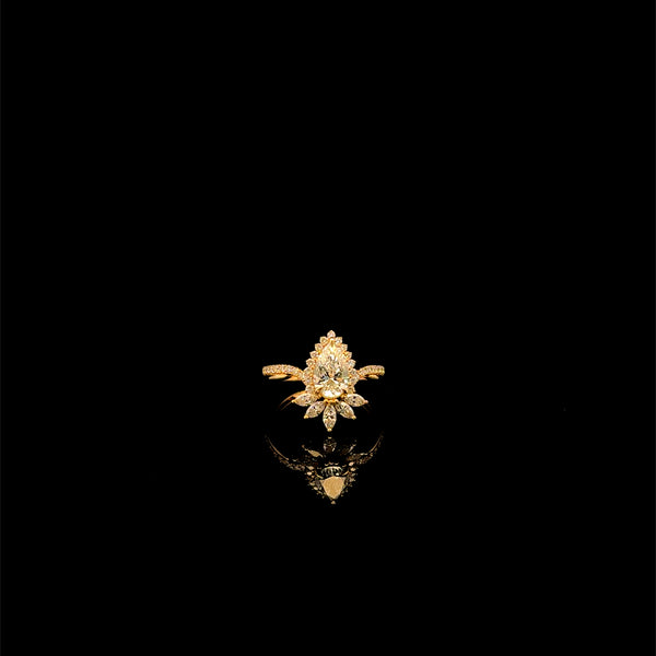Princess Style 14K Diamond Ring