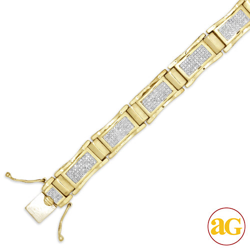 10KY 1.75CTW MICROPAVE DIAMOND MENS FLAT RECTAGNLE