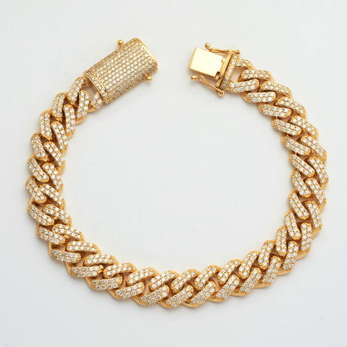 10KY 8.79CTW DIAMOND MIAMI CUBAN BRACELET