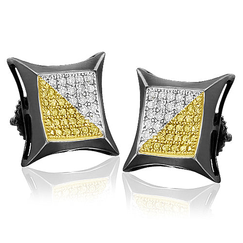 BS 0.25CTW 1/2YELLOW DIA KITE SHAPE ER