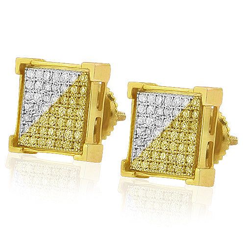 YS 0.33CTW 1/2 YELLOW DIA V-PRONG ER