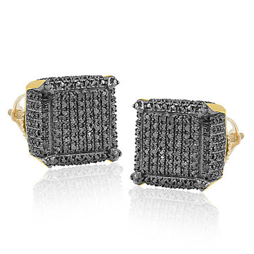 YS 0.40CTW BLACK DIAMOND DICE EARRINGS