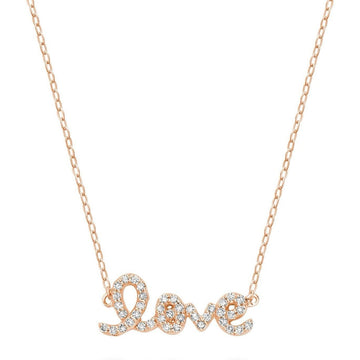 14KT Rose Gold Mini “LOVE” Diamond Necklace